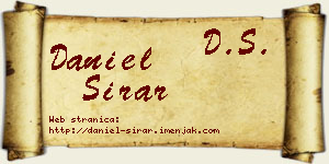 Daniel Sirar vizit kartica